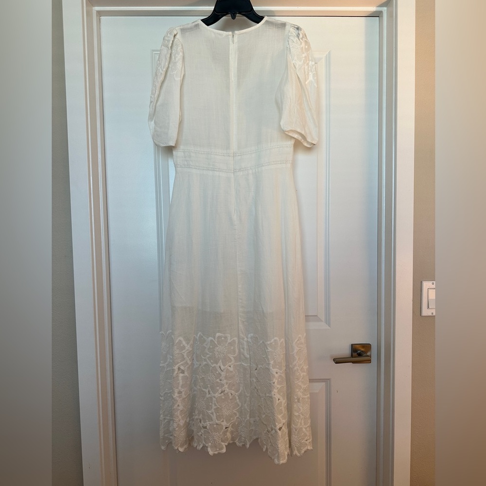 Veronica Beard Cream Eyelet Maxi Dress - Picture 4 of 8